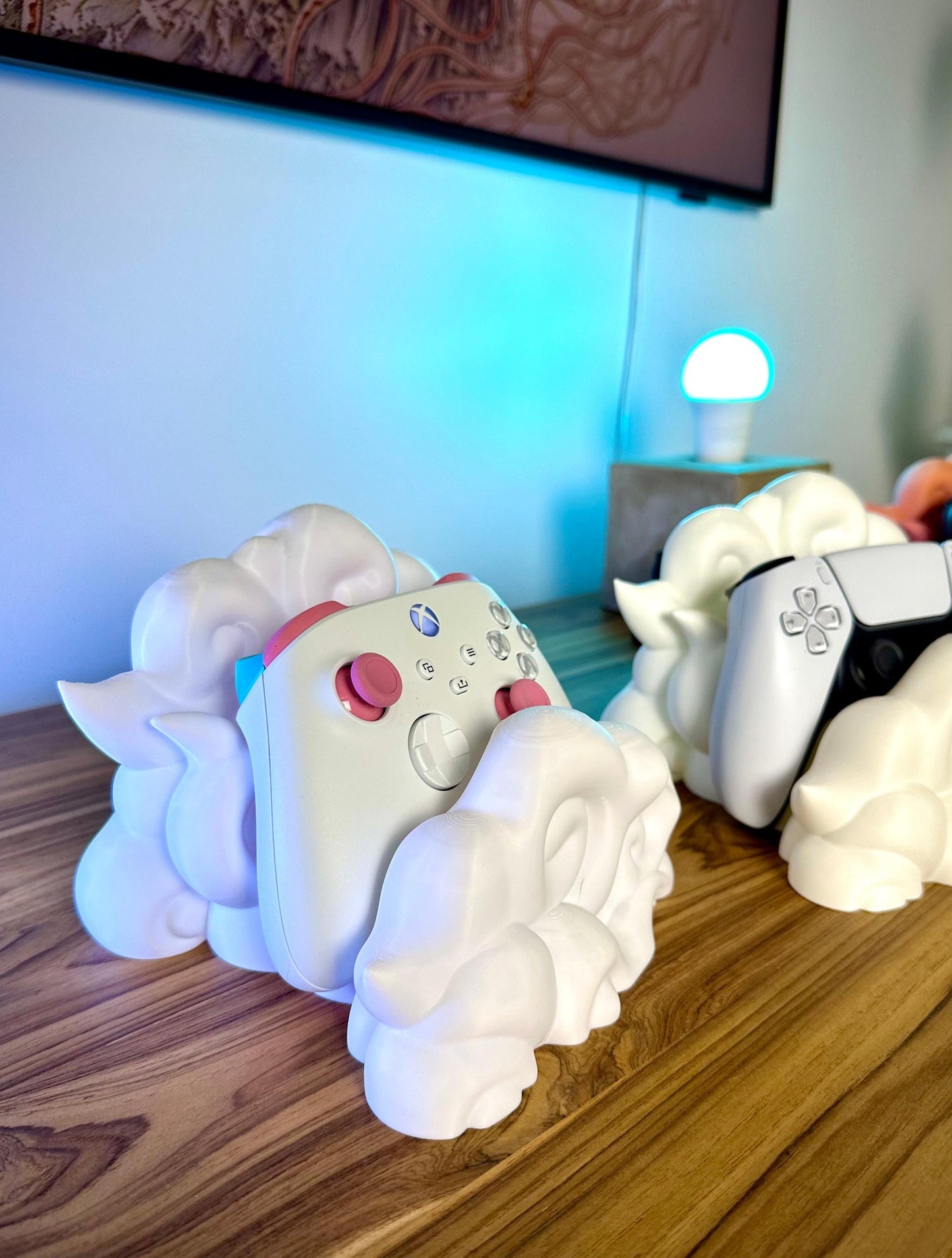Cloud Shaped Controller Holder – Perfect for Playstation, Xbox & Switch Pro Controllers - 3D printed