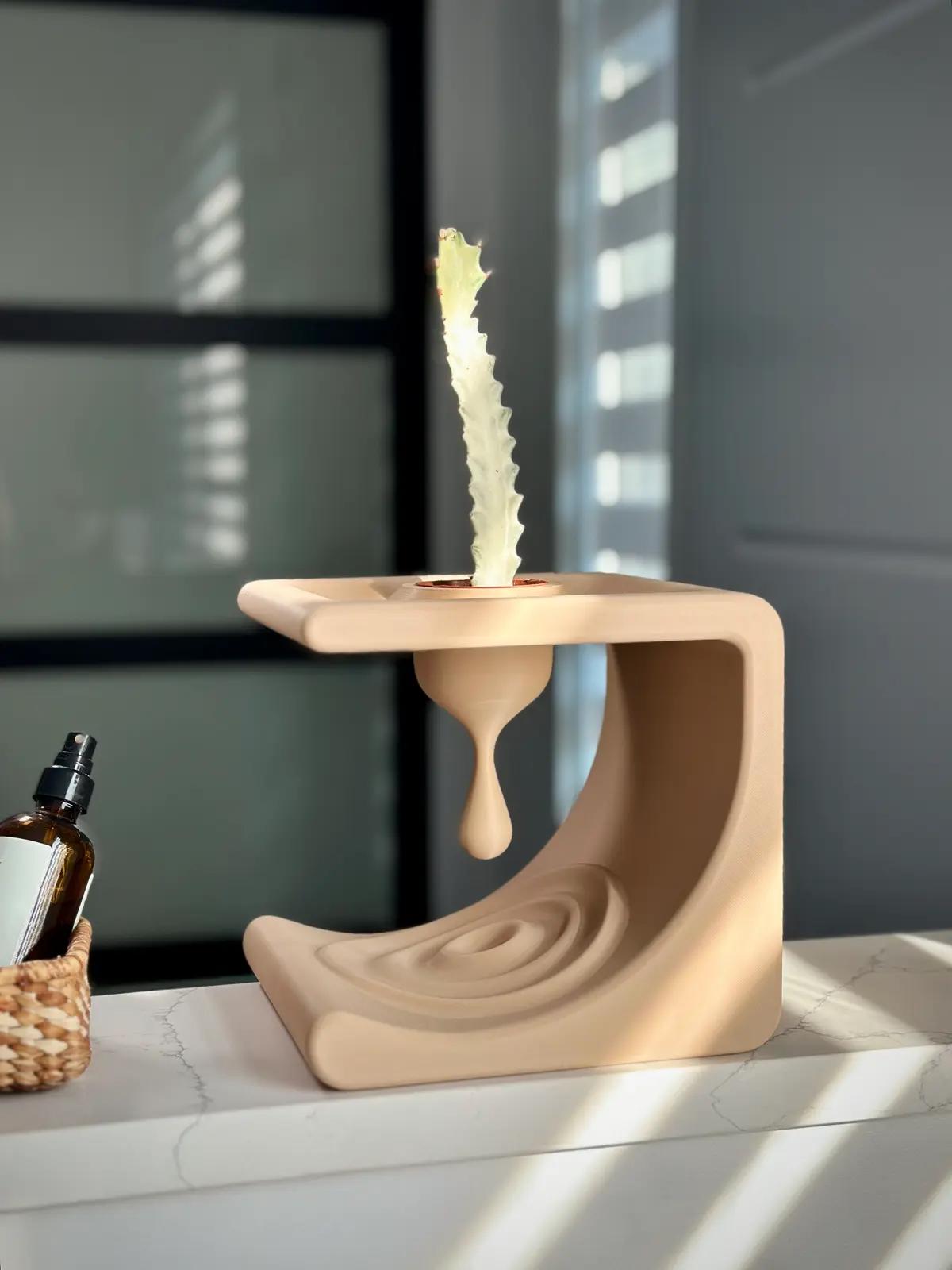 Comma Shaped Shelf – Modern and Stylish – Plant & Standard Versions Available!