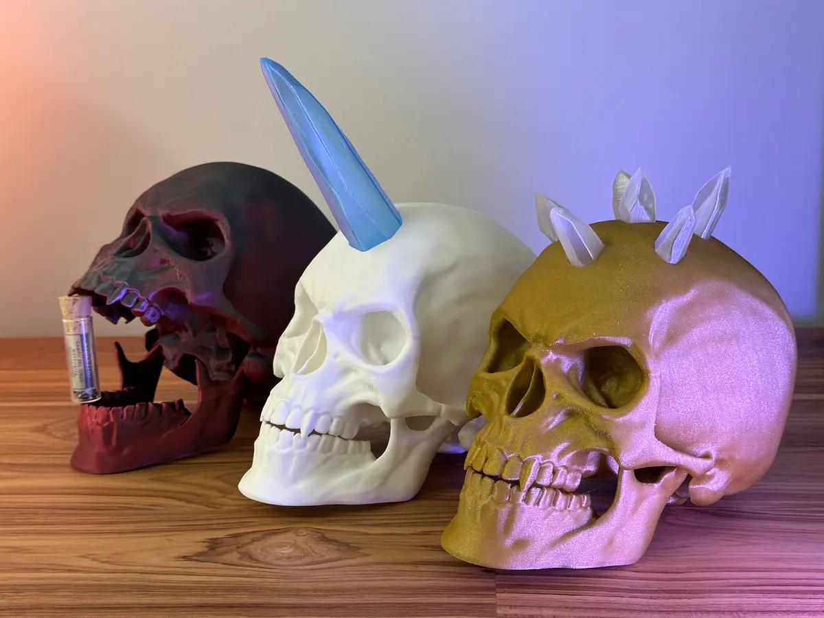 Large Articulated Skull – Classic, Punk & Unicorn Versions Available