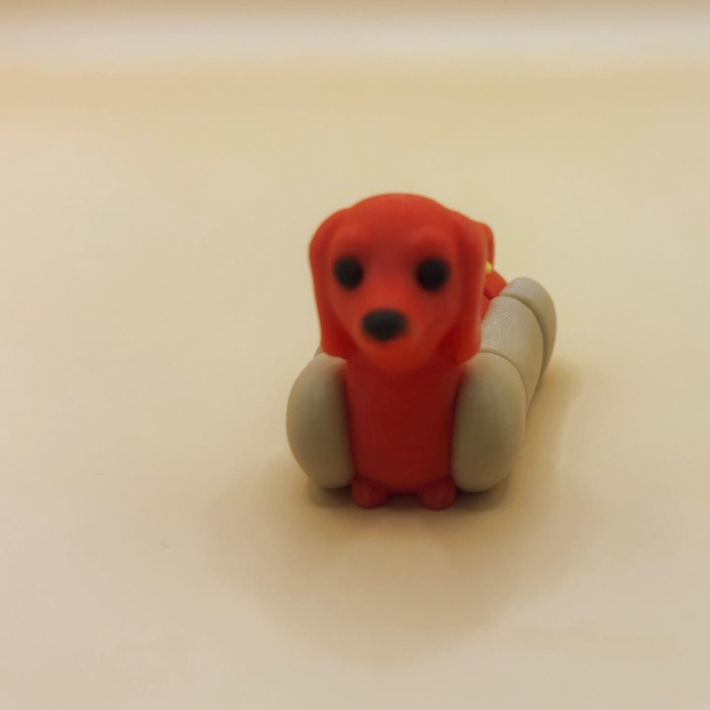 Dilly the Articulated Dachshund Dog in a Bun – Hot Dog Keychain or Magnet