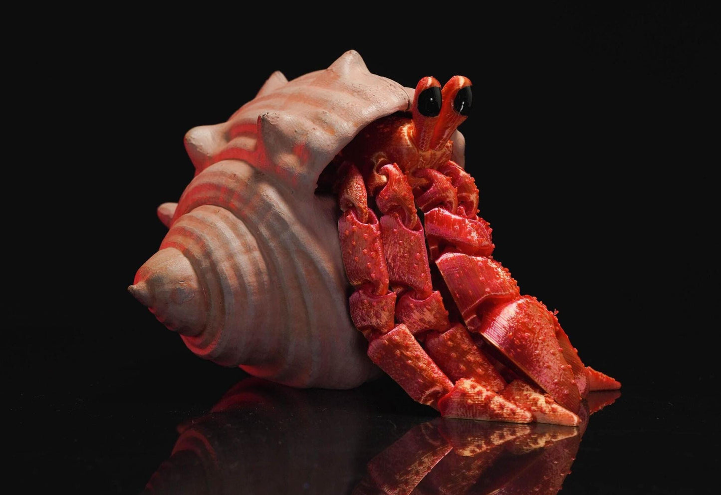 Sebastian the articulated Hermit Crab and his cosy shell! 3D printed toy