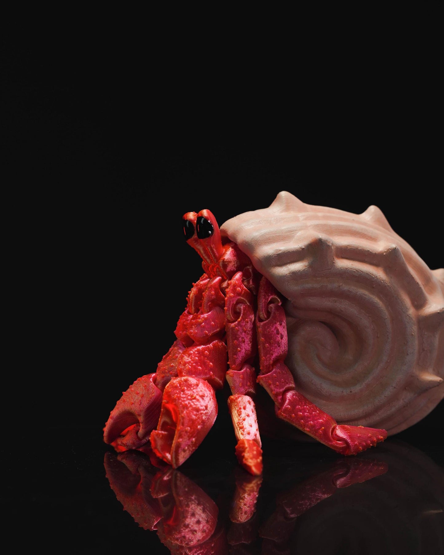 Sebastian the articulated Hermit Crab and his cosy shell! 3D printed toy