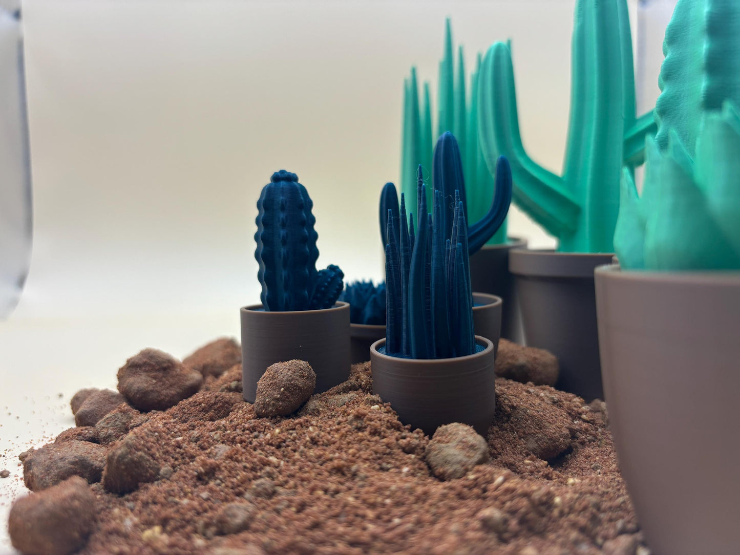 3D Printed Cactus Desk Ornaments – Charming Pot Shapes