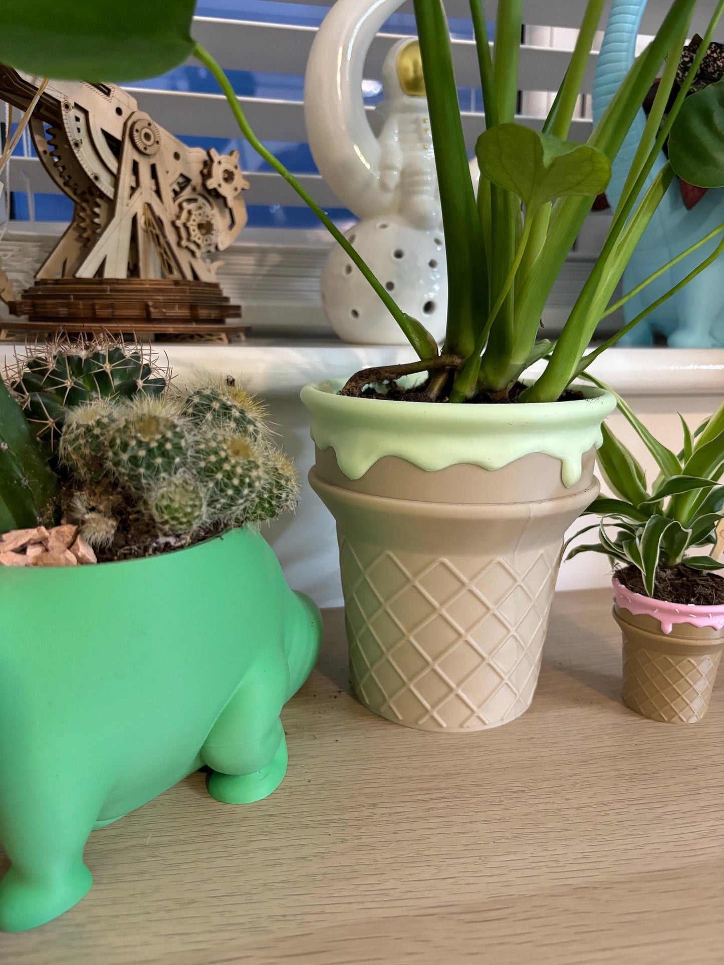 Adorable Ice Cream Cone Planter – Small, Medium, and Large