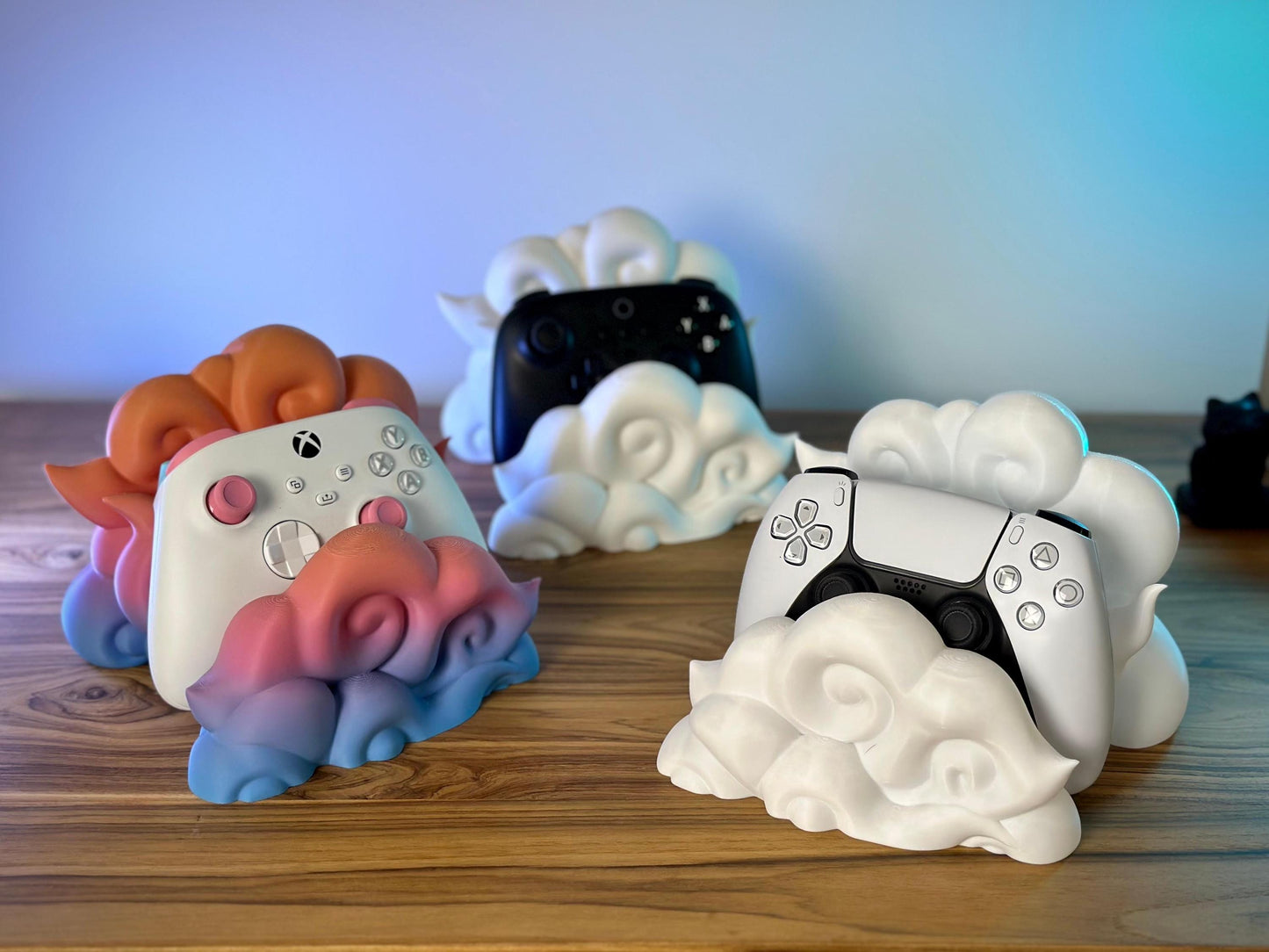 Cloud Shaped Controller Holder – Perfect for Playstation, Xbox & Switch Pro Controllers - 3D printed