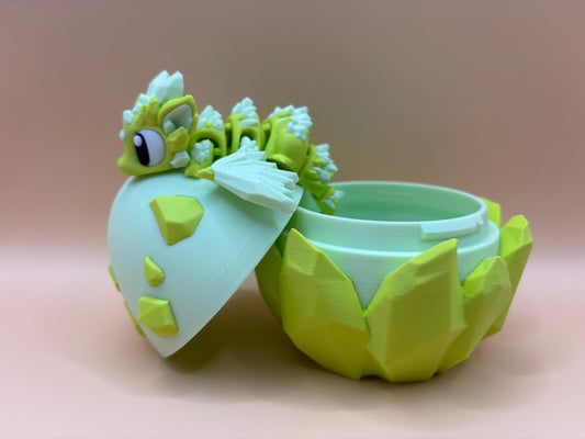 Ember the Articulated Crystal Dragon – Magical & Poseable with a Crystal Egg!