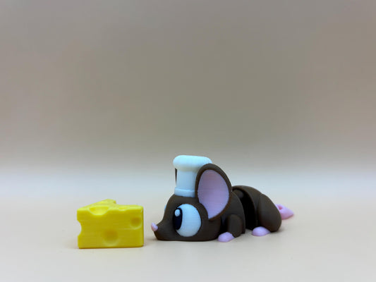 Remy the Articulated Flexi Mouse & His Cheese! – Flexible, Fun, and Ready for Adventure!