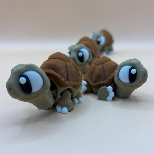Theo the Articulated Flexi Tortoise | Poseable Tortoise