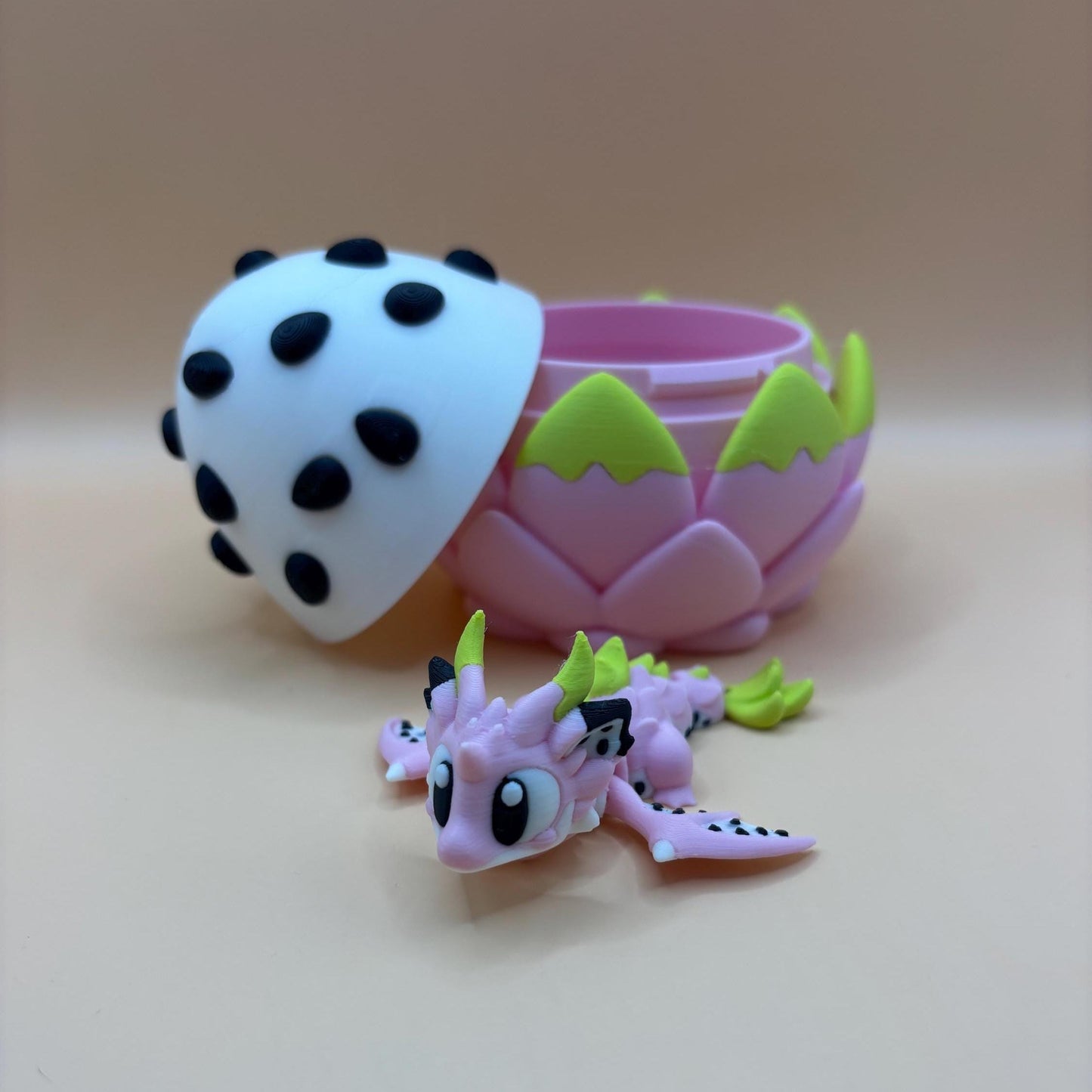 Dahlia the Dragonfruit Articulated Dragon  | Optional Matching Egg