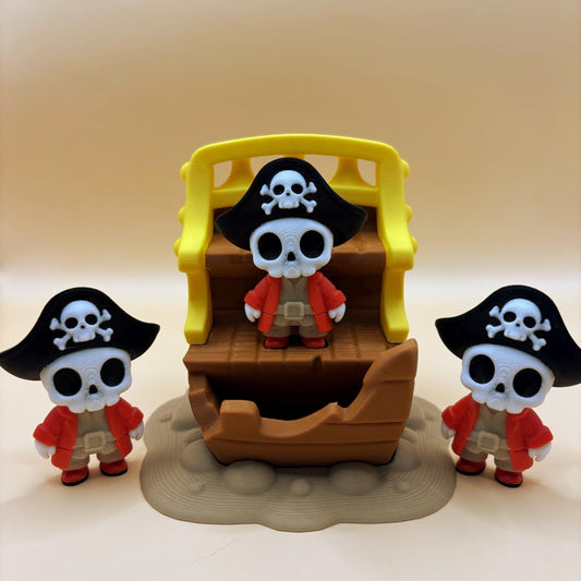 Pippin the Plucky Articulated Pirate – Ready to Sail the Seven Shelves!