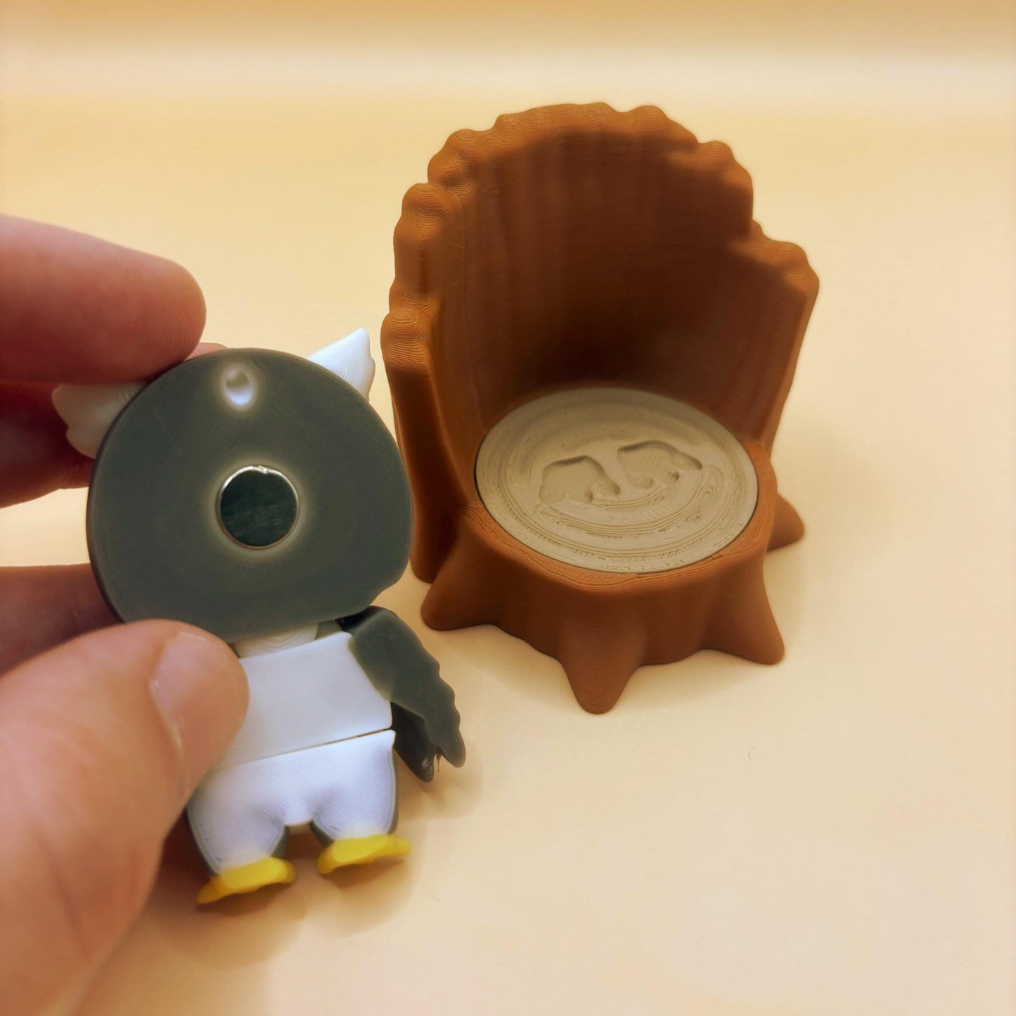 Ollie the Owl on His Own Little Log – Woodland Decor Friend
